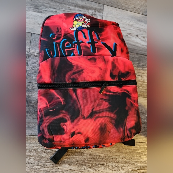 Woodyotime Sml Jeffy Fashionable Unisex Backpack-Red - Picture 2 of 10